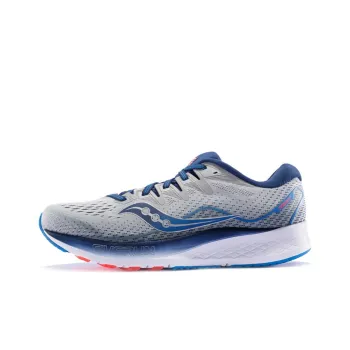 Saucony Ride ISO2 Non-slip Lightweight Low-Top Running Shoes Men's Gray Blue