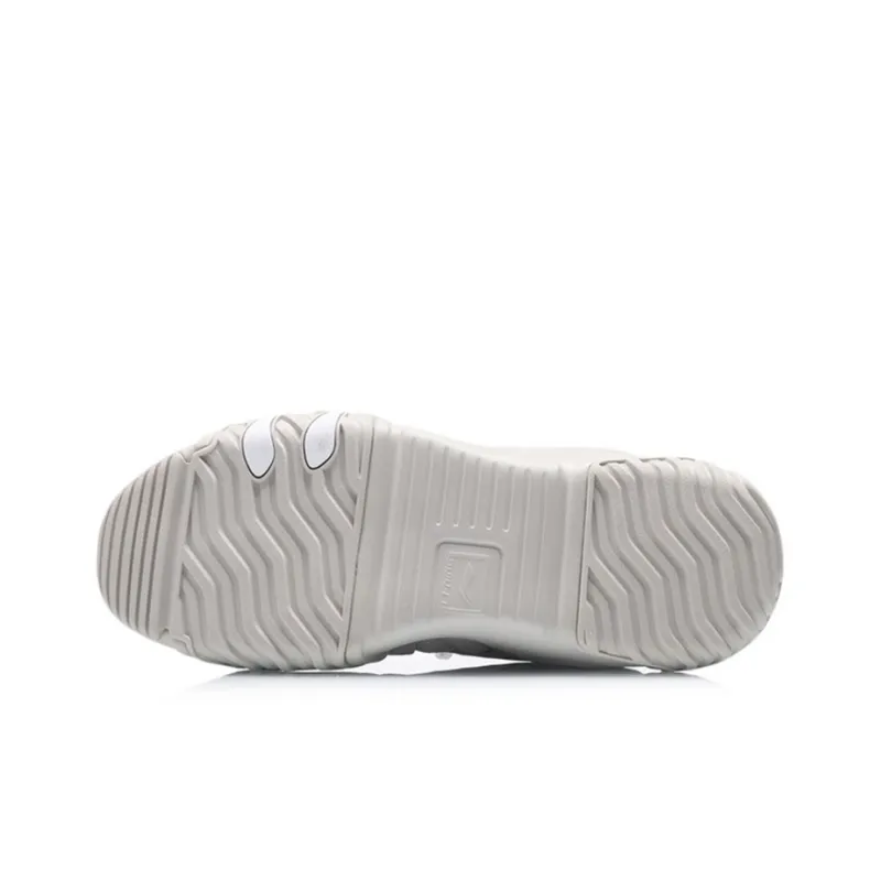 LiNing Cat Paw Lite Shock Absorbers With Slip Resistant And Abrasion Resistant Properties Low Top Running Shoes Gray-3