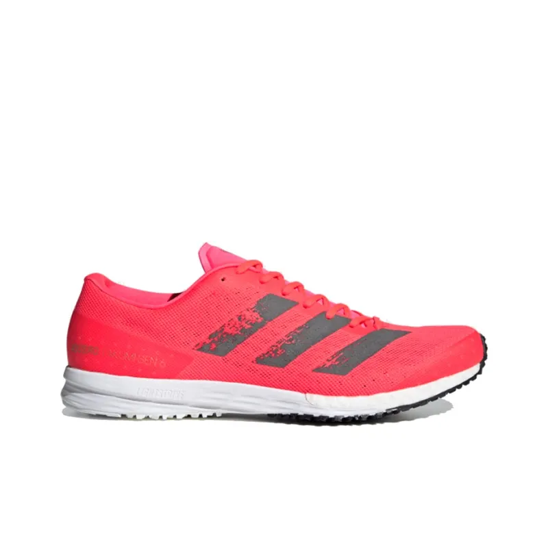 Adidas Adizero Adios 5 Breathable Lightweight Low-Top Casual Running Shoes Unisex Pink Gray-1