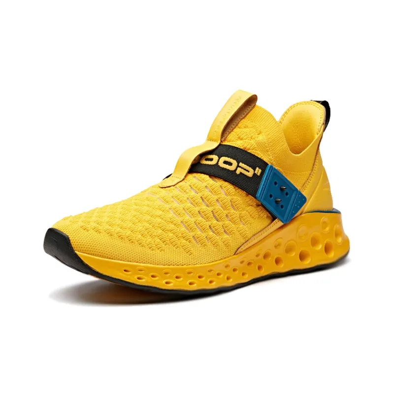 Anta Cushioning Low Top Running Shoes Men's National Flag Yellow-1