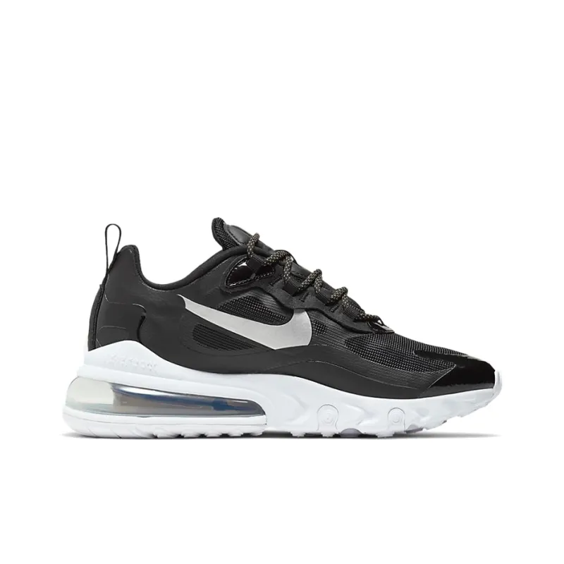Nike Air Max 270 React Black Metallic Silver Women's-1
