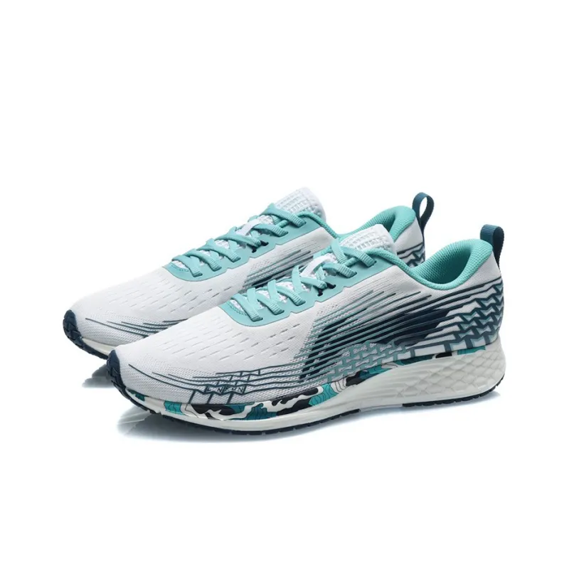 LiNing Red Hare 4 V2 Abrasion Resistant Breathable Low Top Running Shoes Men's White Blue-2