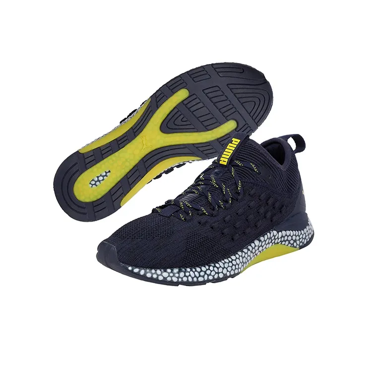 PUMA Breathable Slip-Resistant Lightweight Low-Top Running Shoes Men's Black Green-4