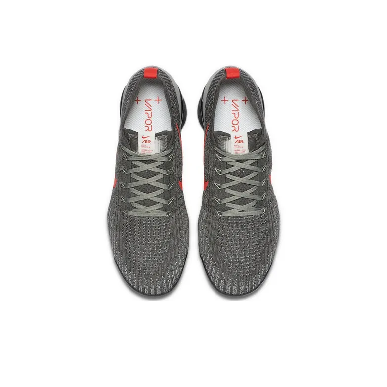 Nike Air VaporMax Flyknit 3 Grey Track Red-3