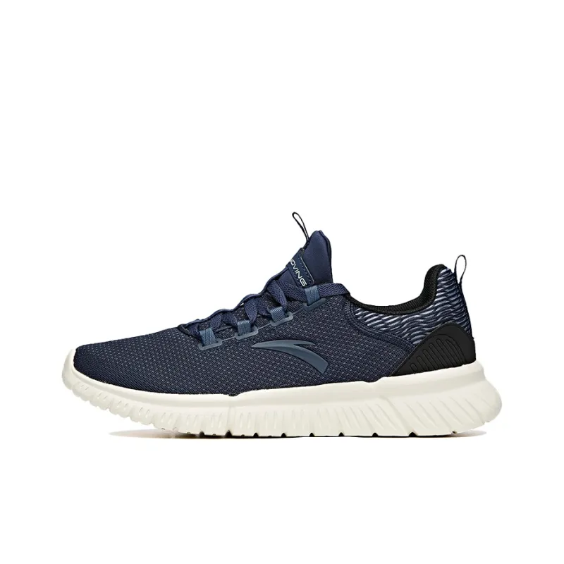 Anta Cushioned Slip-Resistant Abrasion-Resistant Breathable Low-Top Running Shoes Men's Coastal Blue-0
