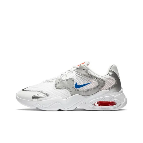 Nike Air Max 2X Running Shoes Men Low-Top White/Silver/Blue