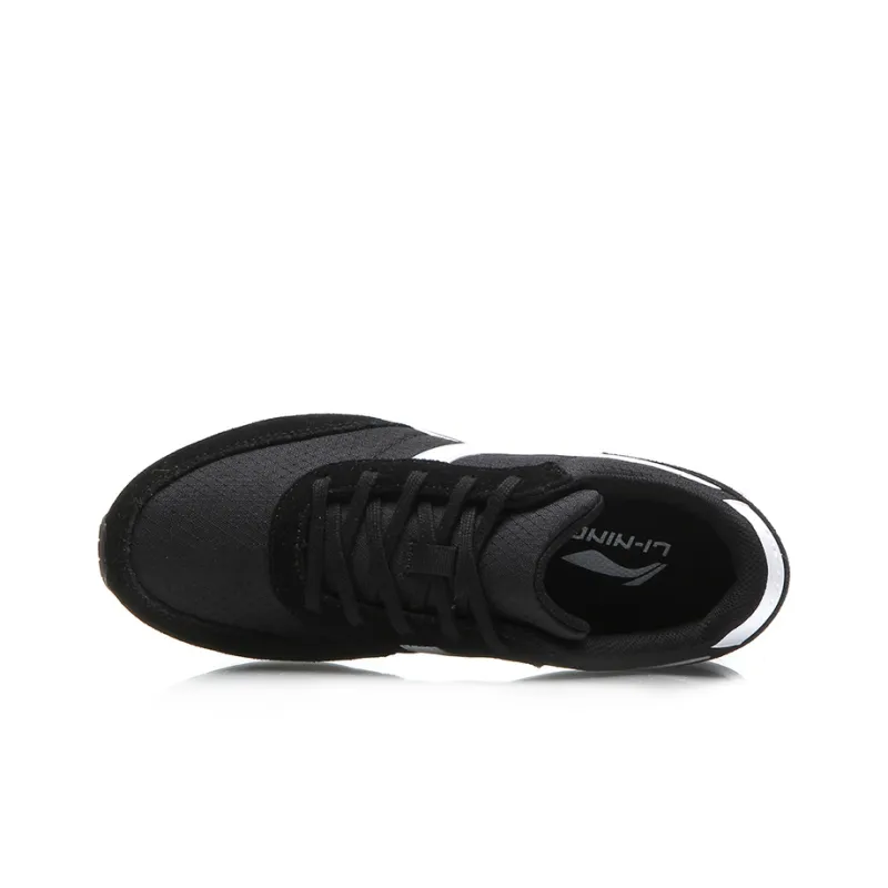 LiNing 3K Wear-Resistant Slip-Resistant Low-Top Running Shoes Women's Black White-2