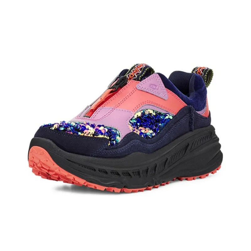 UGG CA805 Zip Stellar Sequin Low Top Running Shoes Women's Black Pink-2