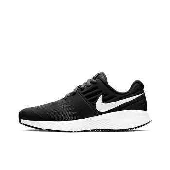 Nike Slip Resistant, Abrasion Resistant, Lightweight Low Top Marathon Running Shoes GS Black White