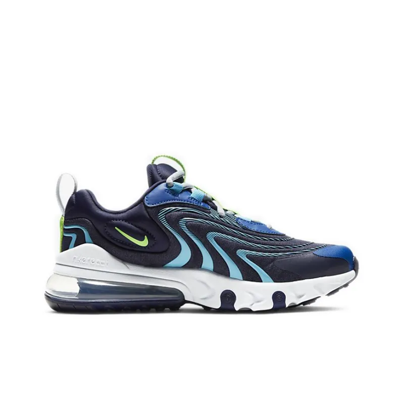 Nike Kids Air Max 270 React ENG "Blackened Blue" Sneakers-1