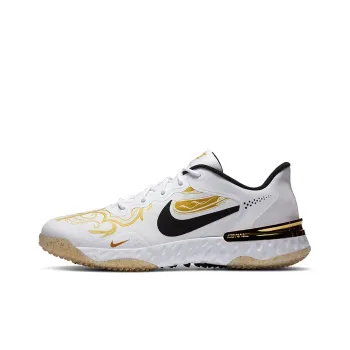 Nike Alpha Huarache Elite 3 Turf Premium White Metallic Vivid Gold