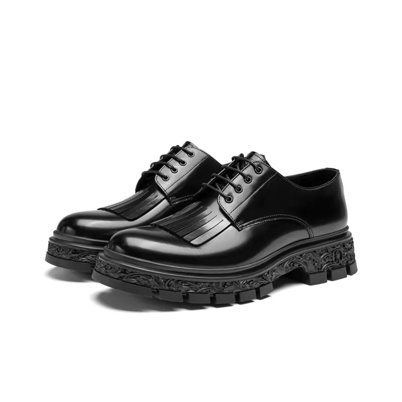 ROBERTA DI CAMERINO Business Formal Leather Shoes Men's Black-2