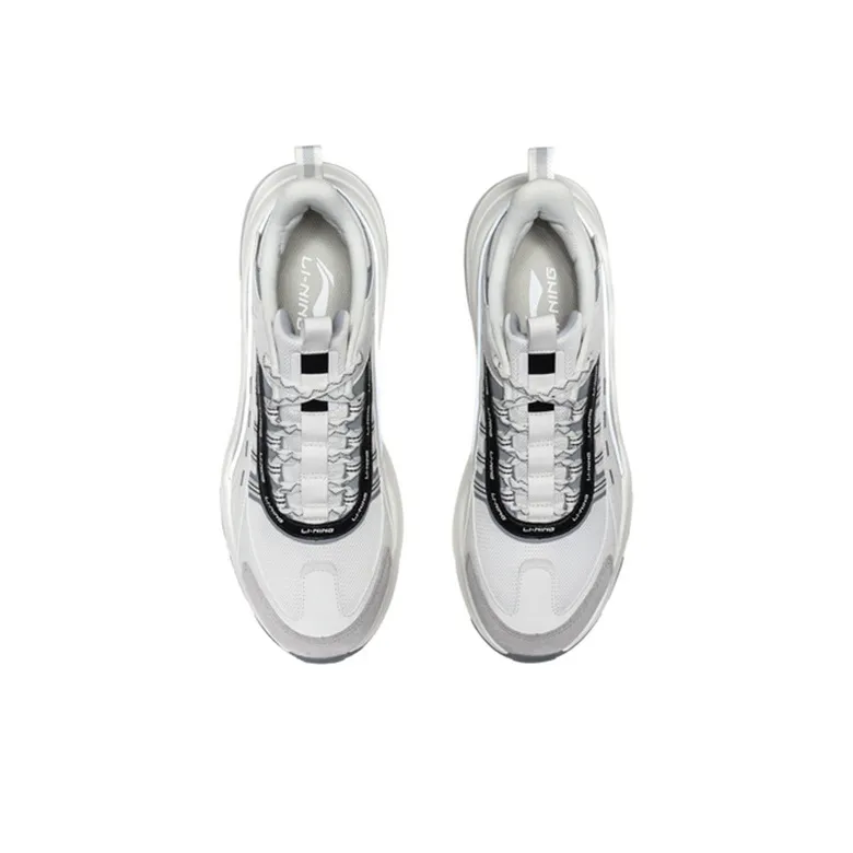 LiNing Breathable Low Top Running Shoes Men's Mist White-3