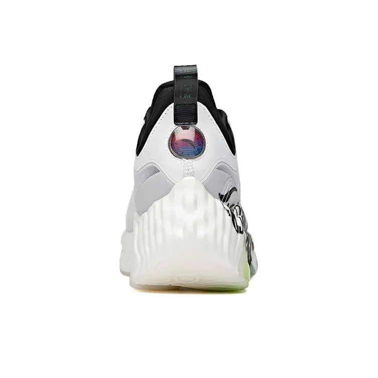 Anta Cushioned Slip-Resistant Abrasion-Resistant Low-Top Running Shoes Men's White Black-3