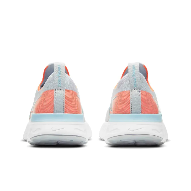 Nike React Infinity Run Flyknit 1 Cushioned Slip-Resistant Low-Top Running Shoes Women's Pink Light Gray-4