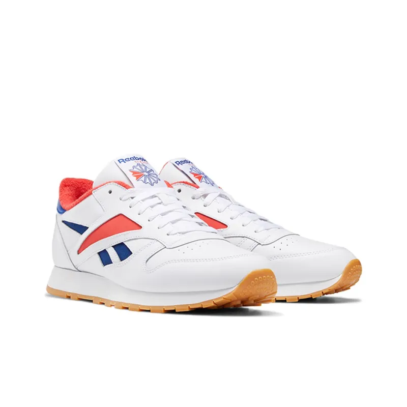 Reebok Classic Leather Mark Sneakers White/Blue/Red-2