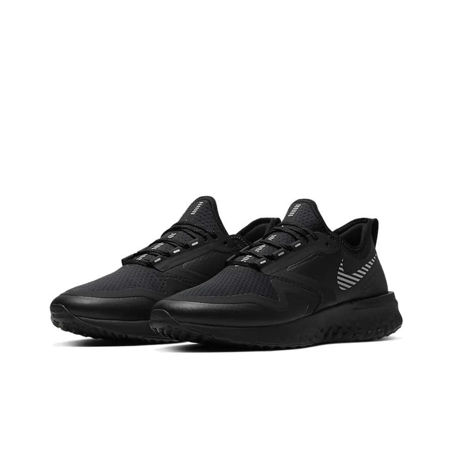 Nike odyssey react shield 2 mens running shoes black / silver best sale