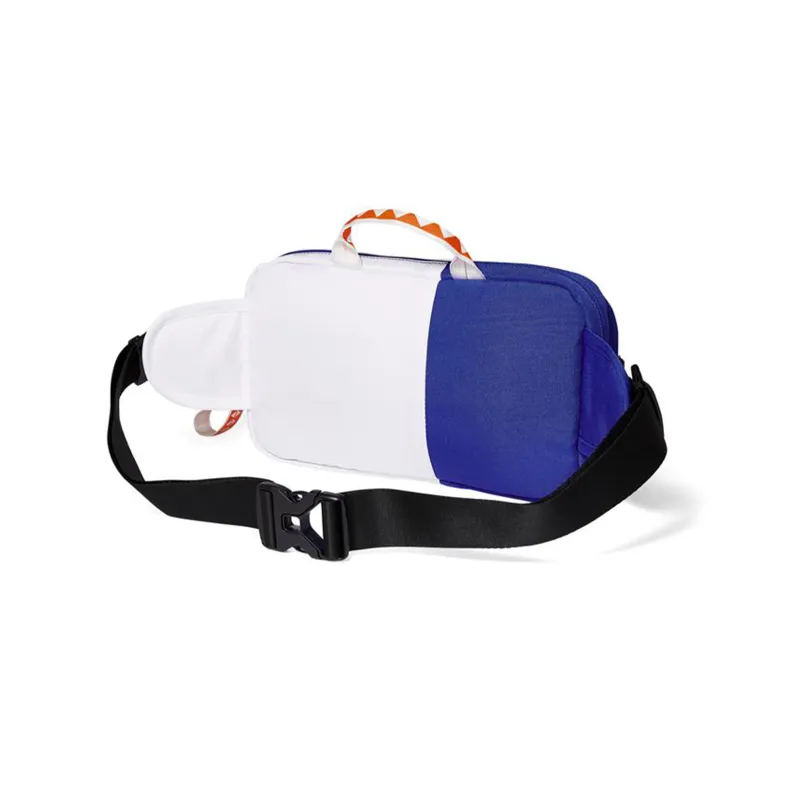Skechers Knitted Fabric One Shoulder Crossbody Bag Sling Bag Fanny Pack Unisex White/Blue-3