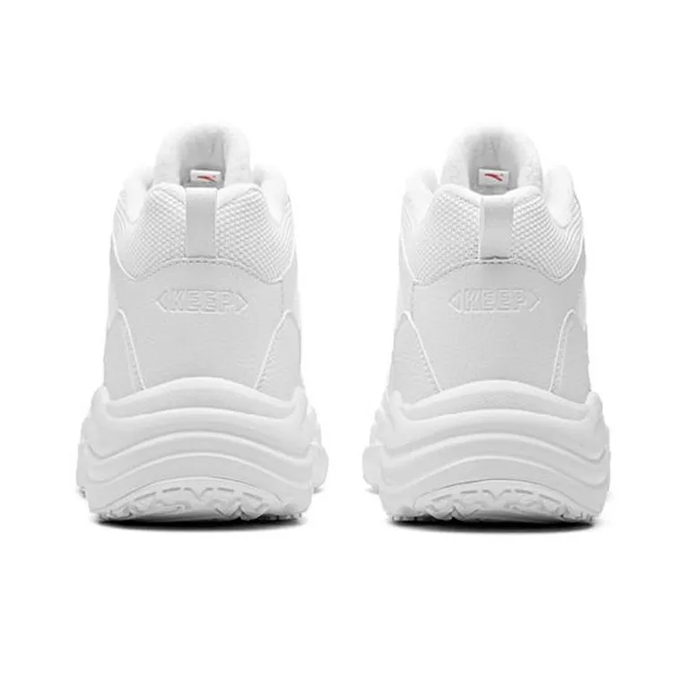 Anta Cushioning Warm Mid-Top Running Shoes Men's Pure White-4