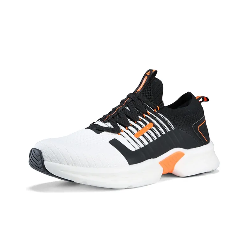 PEAK Light Stretch Low Top Running Shoes Men's Black White-2