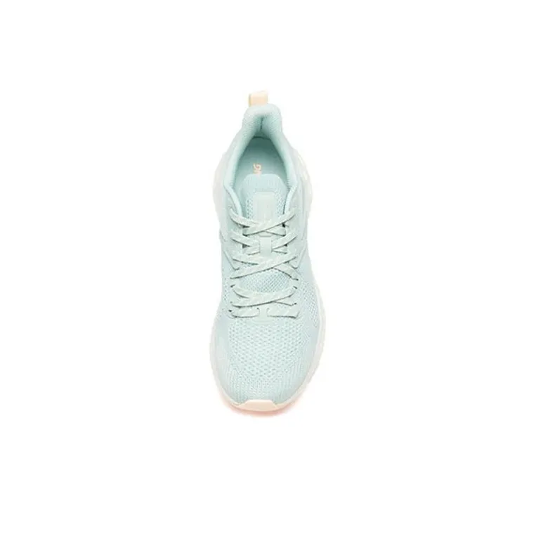 Anta Wormhole Technology Cushioned Slip Resistant Low Top Running Shoes Women's Pea Green-3