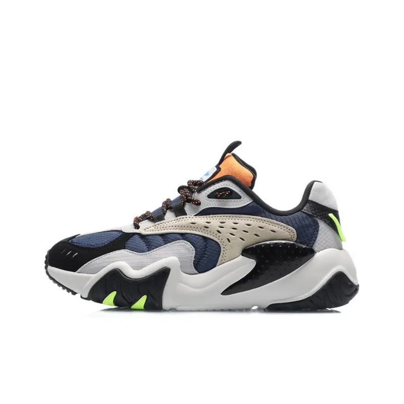 LiNing Cat Paw Lite Low Top Running Shoes Men's Blue Black-0
