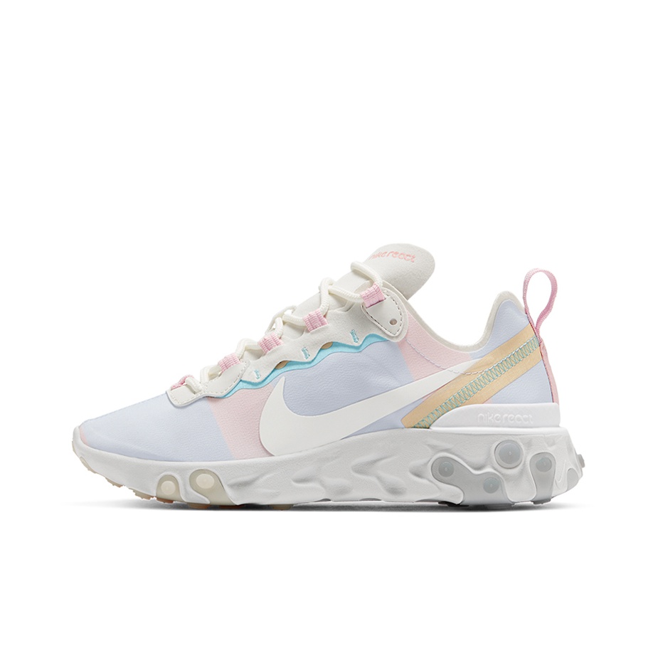 Nike React Element 55 White Crimson Gold Women s