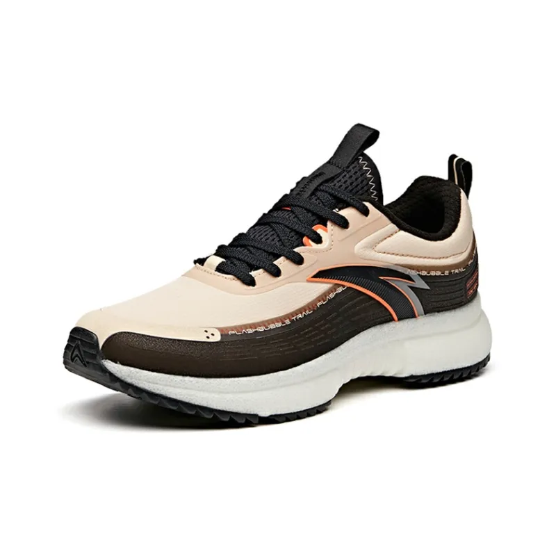 Anta Running Collection Bubble Low-Top Running Shoes Men's Oatmeal Gray Black-2
