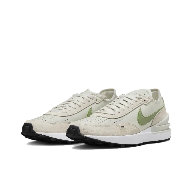 Nike Waffle One Leather 'Light Bone Oil Green'-2