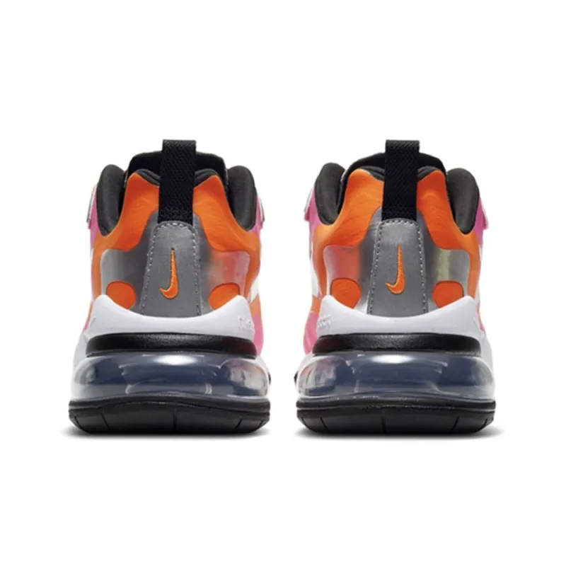 Nike Air Max 270 Cushioned Reflective Slip-Resistant Low-Top Running Shoes Men's Pink Gray Orange-4