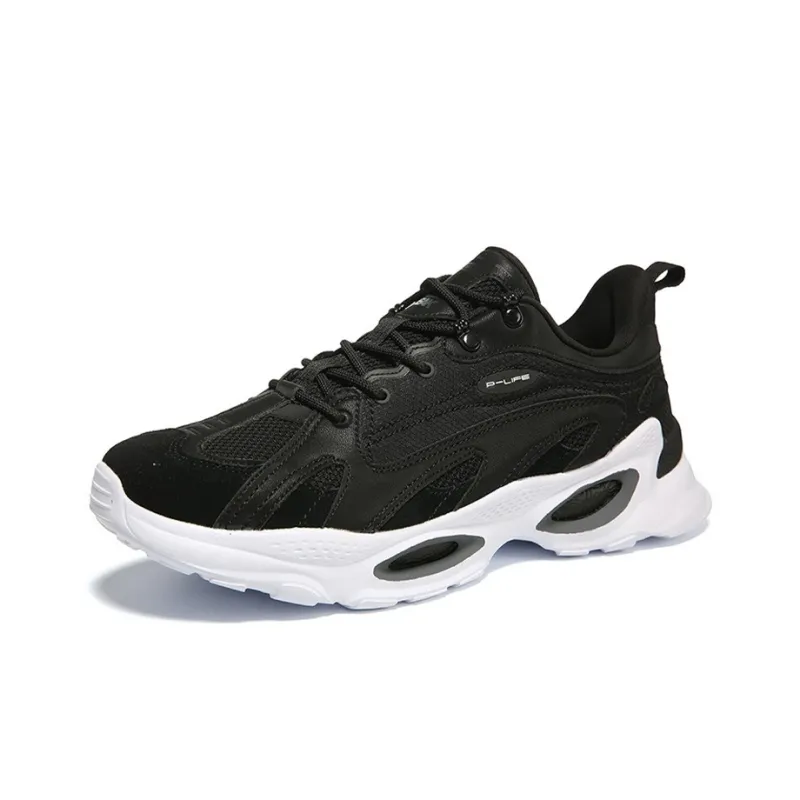 PEAK Low Top Running Shoes Men's Black White-2