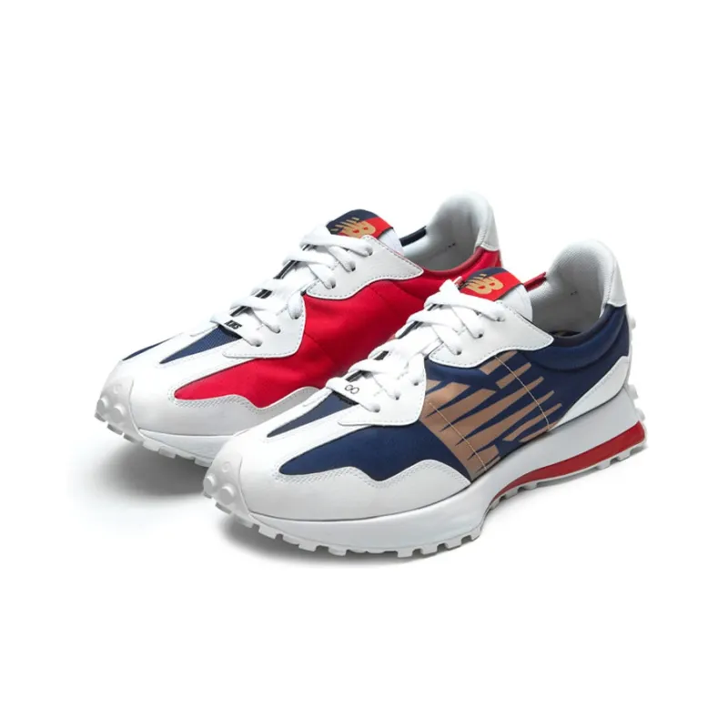 KIKS X NUTTSH ART X New Balance 327 White Red Blue-1