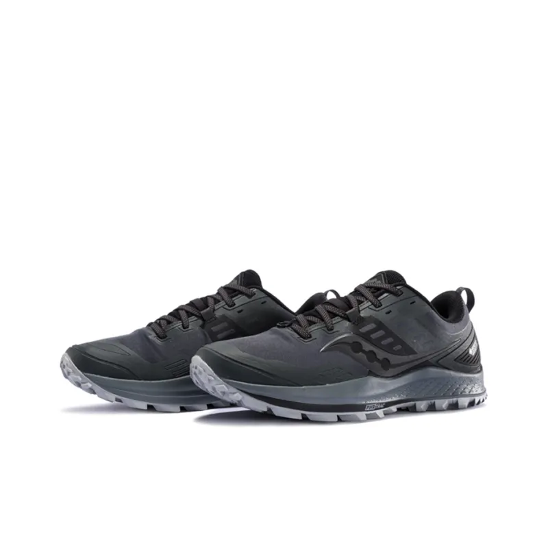 Saucony Anti-Slip And Wear-Resistant Lightweight Low-Top Trail Running Running Shoes Men's Gray Black-2
