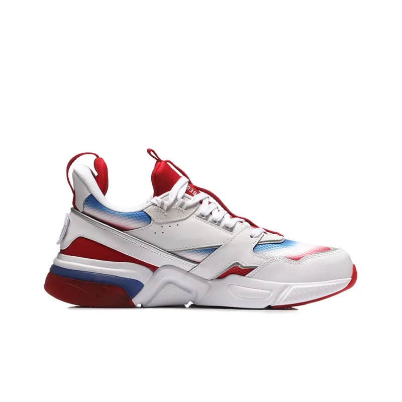 LiNing 001 Running Shoes Unisex Low Top White/Red-1
