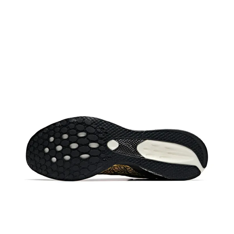 Anta Cushioned Slip Resistant Lightweight Low Top Running Shoes Men's Black Gold-5