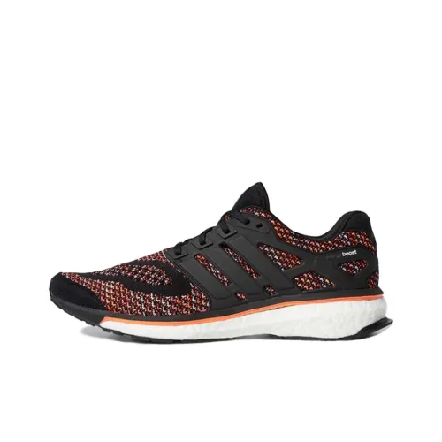 Adidas Energy Boost Running Shoes Men Low-Top Black/Orange/White