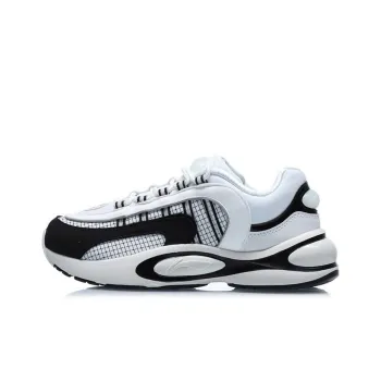 LiNing V8 Anti Slip Wear Resistant Low Top Running Shoes Women's White Black