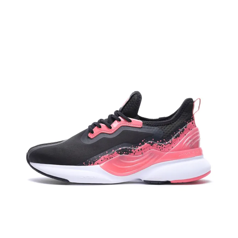 LiNing CrazyRun X Cushioning Low Top Running Shoes Women's Orange Red-0
