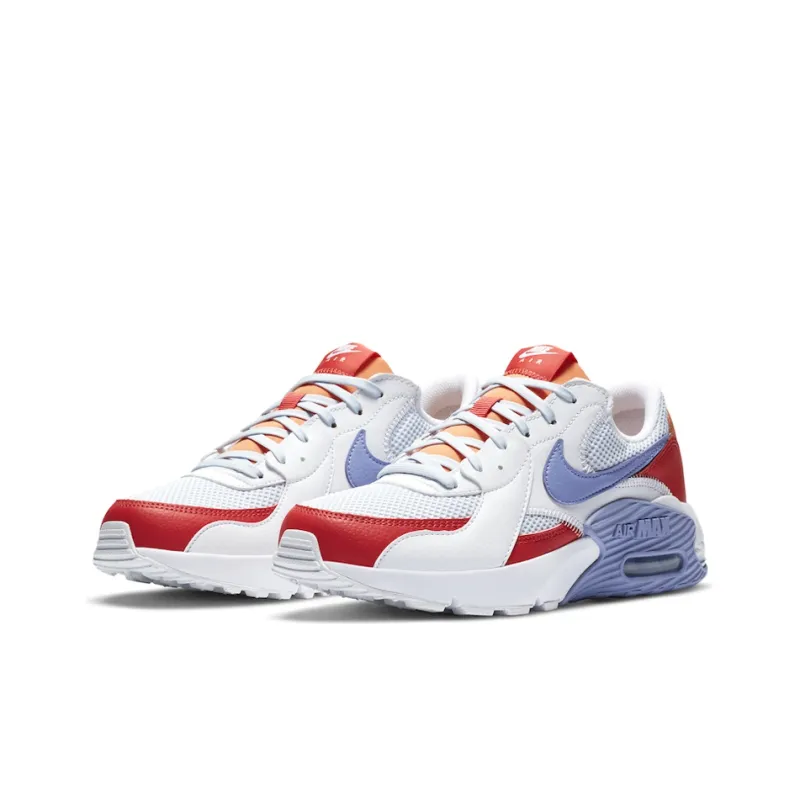 Nike Air Max Excee Cushioned Slip-Resistant Low-Top Running Shoes Men's White Blue Orange-2