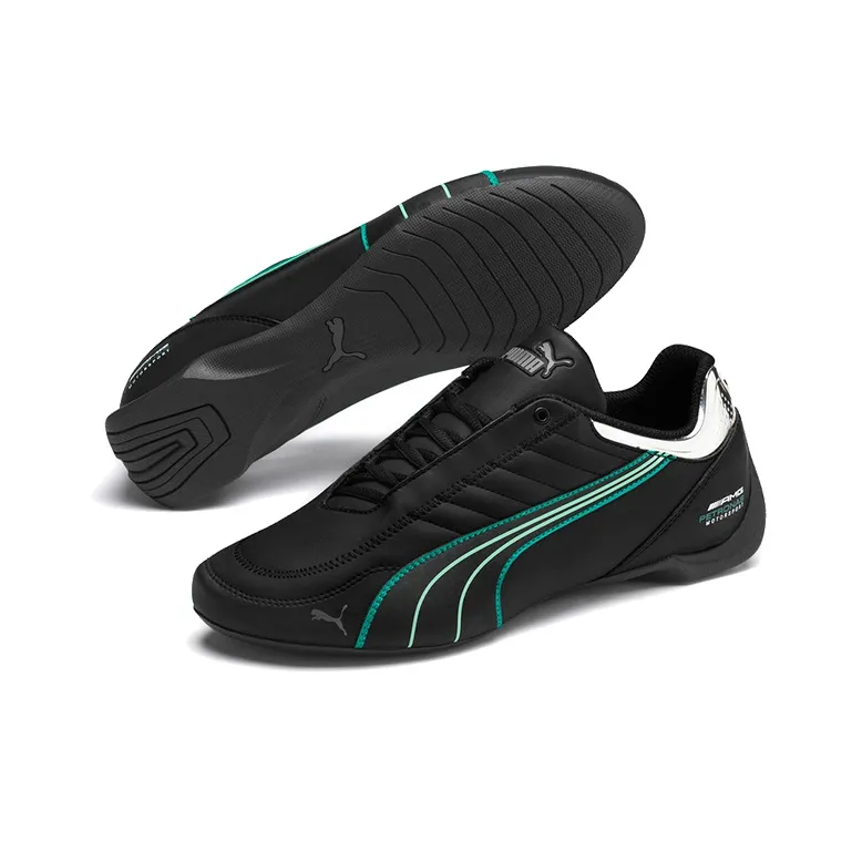 PUMA Menzu Mapf1 R Running Shoes Men Low-Top Black/Green/Silver-4