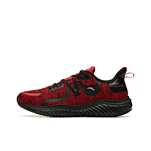 ANTA Running Shoes Men Low-Top Large Red/Black