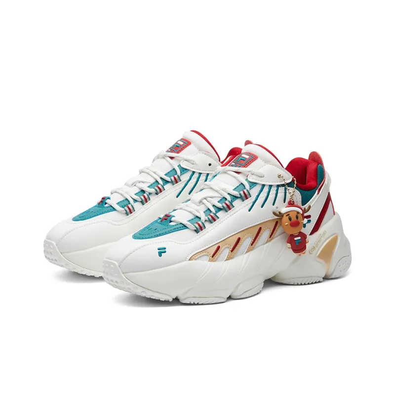 FILA Ade Xms Low Top White/Green/Red Women's-2