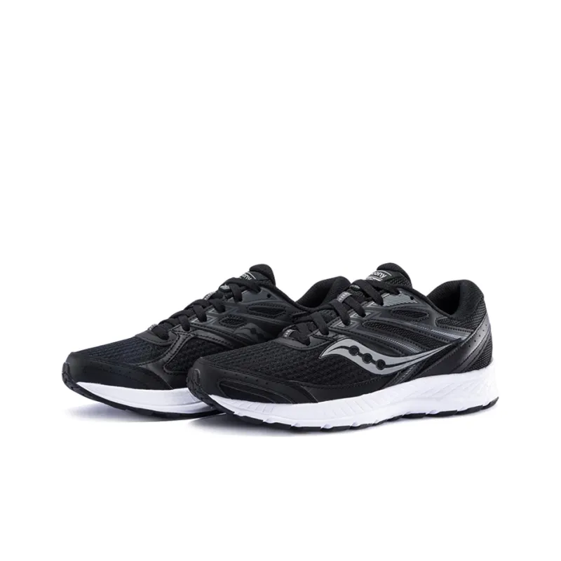 Saucony Cohesion 13 Low Top Running Shoes Men's Black White-2