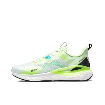 XTEP Cushioning Anti Slip And Wear Resistant Low Top Running Shoes Men's White Green