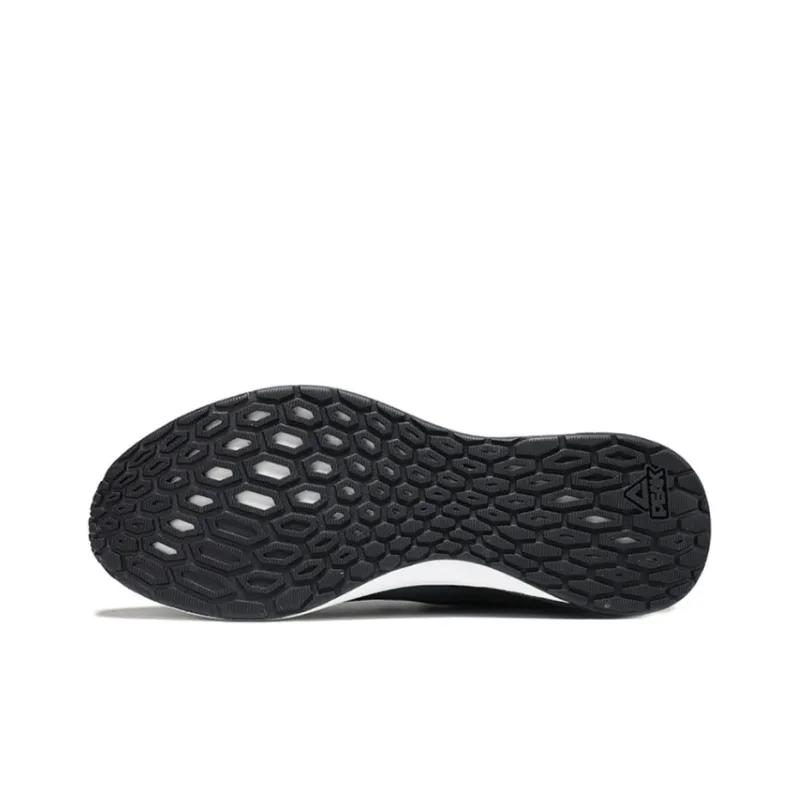PEAK Cushioned Slip Resistant Abrasion Resistant Breathable Low Top Casual Running Shoes Men's Black-3