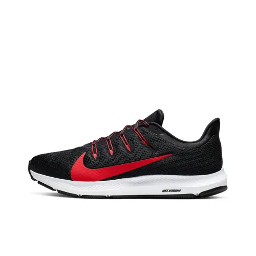 Nike Quest 2 Running Shoes Men Low-Top Black/White/University Red