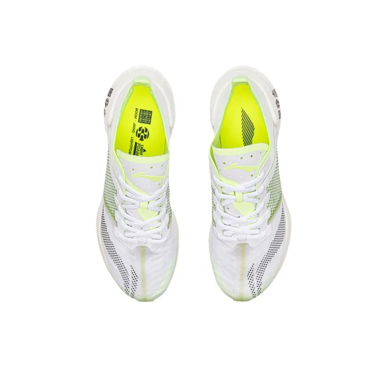 LiNing Jueying Essential Cushioning Rebound Breathable Coverage Lightweight Low Top Running Shoes Women's White Green-3