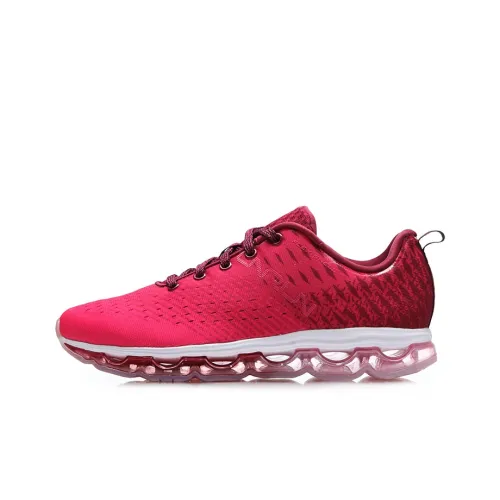 LINING Air Cushion Arc Casual Shoes Women's Low-Top Rose Red