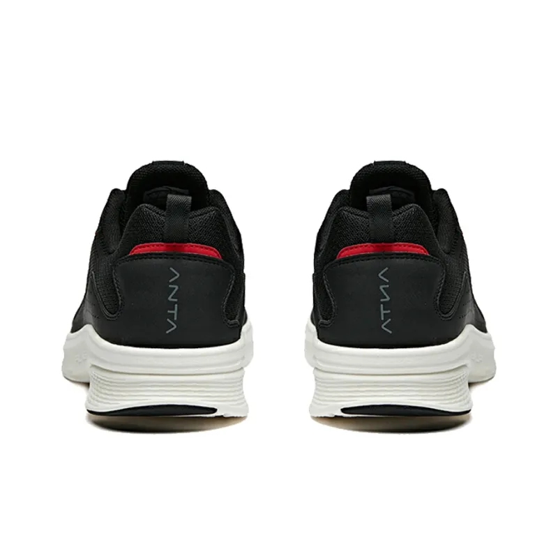 Anta Running Collection Cushioned Slip-Resistant Low-Top Running Shoes Men's Red Black White-3