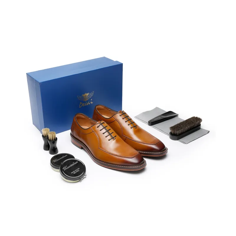 Desai Dress Shoes Men's Light Brown-1